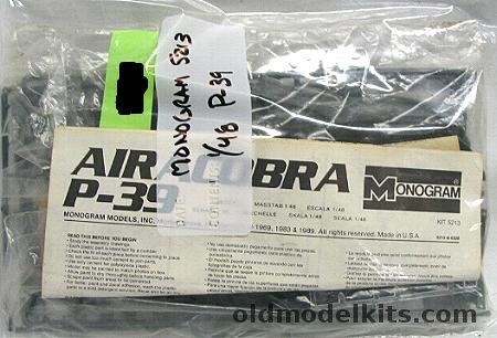 Monogram 1/48 P-39 Airacobra Bagged, 5213 plastic model kit